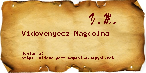 Vidovenyecz Magdolna névjegykártya